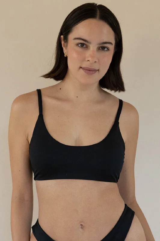 Casual Chic The Bralette Top - Matte Black