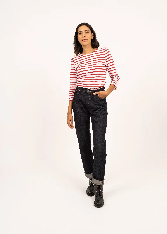 Clearance Event Galathée striped sailor shirt - slim fit, in light cotton (NEIGE/TULIPE)