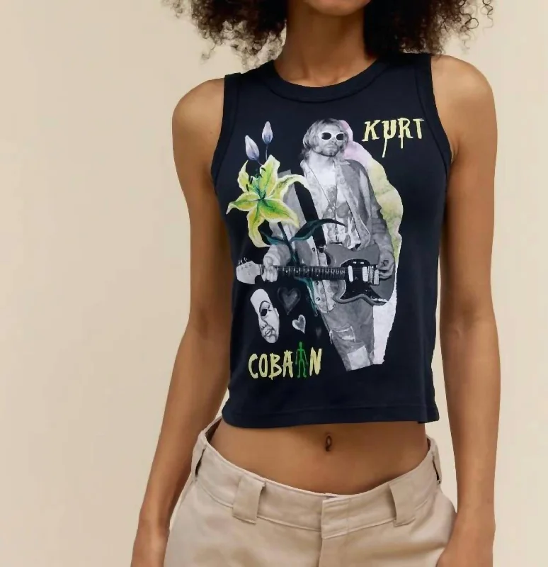 Popular Collection Kurt Cobain Lily Roth Shrunken Tank In Black Onyx