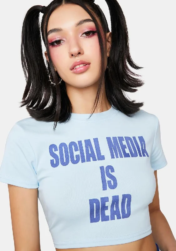 Eclectic Fashion Social Media Graphic Crop Top