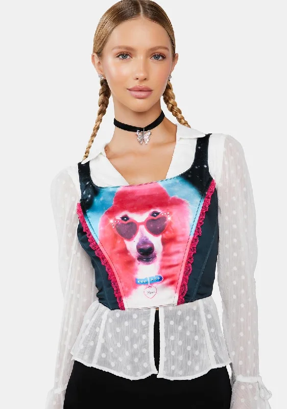 Flash Sale Starts Puppy Love Satin Corset Top