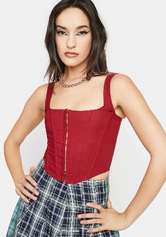 Limited - Time Bundle Wine In My Pocket Corset Top