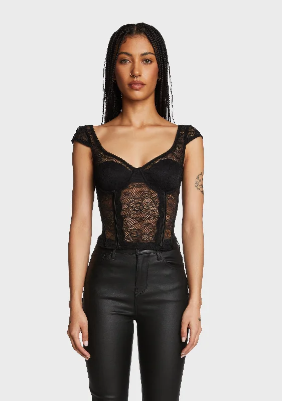 Special Offer Rita Lace Corset - Black