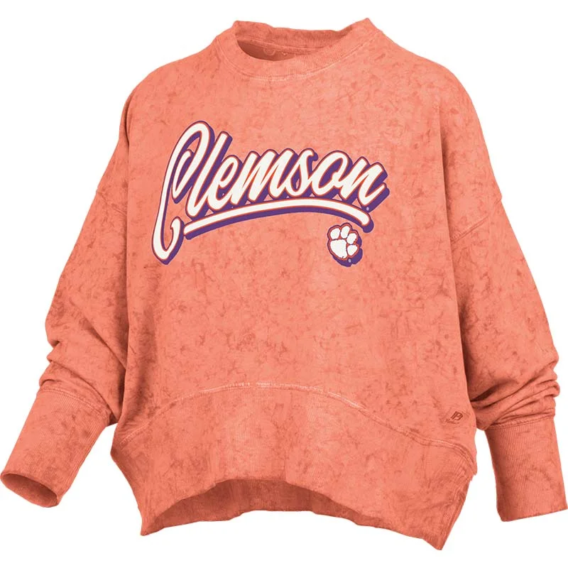 Trendy Styles Clemson Harlow Waistline Crewneck Sweatshirt