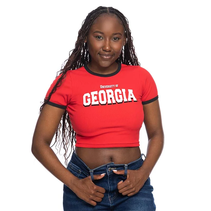 Hot Styles UGA Ringer Baby Tee