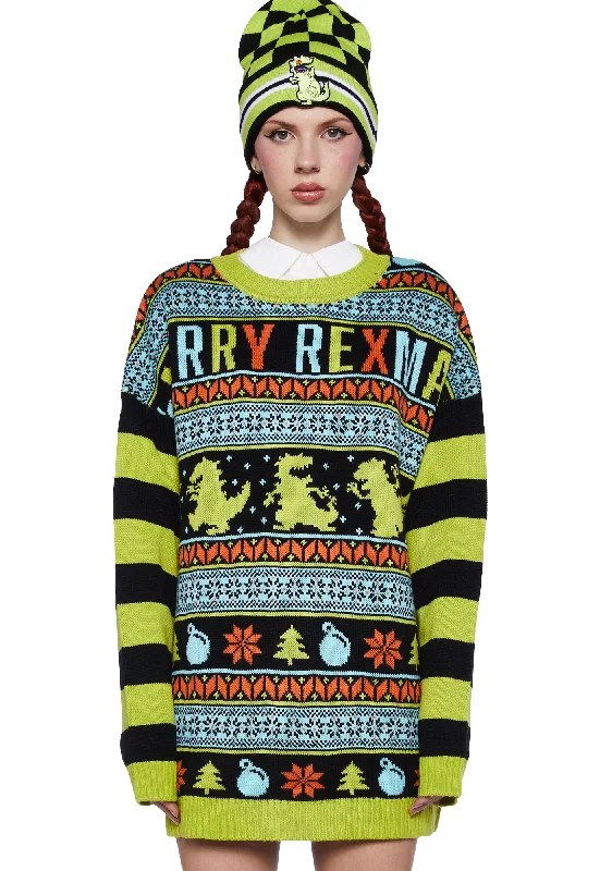 Seasonal Sale Cheerful Rex Knit Sweater