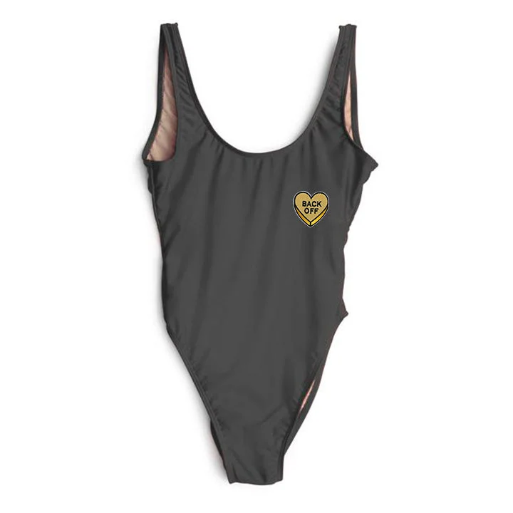 Designer Wear On Sale BACK OFF HEART PATCH [SWIMSUIT]