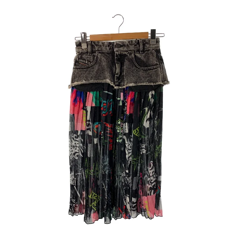 Limited Stock, Big Discounts DIESEL/Skirt/26/Multicolor/Denim/All Over Print/