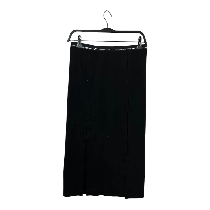 Flash Sales Helmut Lang/Skirt/XXS/Cotton/BLK/slit skirt zipper waist