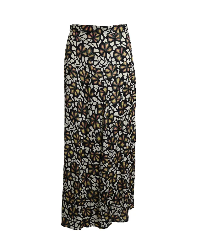 Durable Fashion Picks Ba&Sh Printed Maxi Skirt in Multicolor Viscose