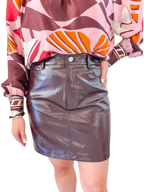 Exclusive Discount Bordeaux Mini Skirt In Brown