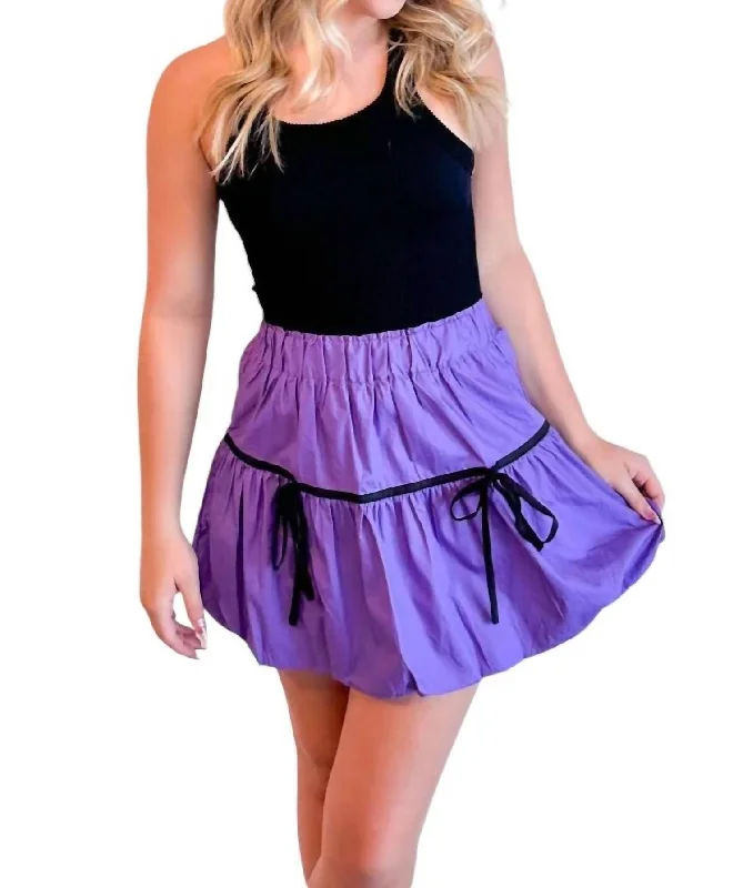 Enjoy Discount Emerson Balloon Mini Skirt In Purple