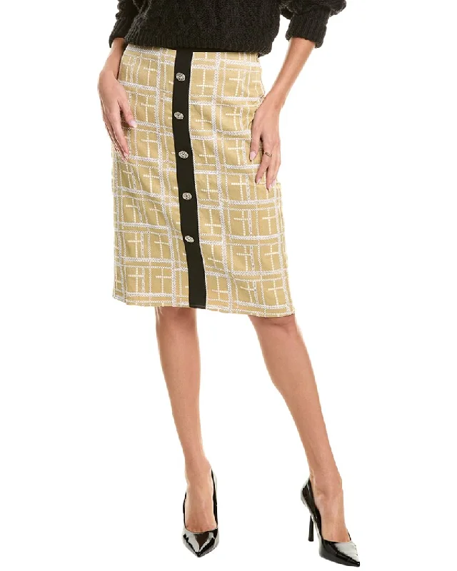 Season Appropriate Women's Collection Gracia Tweed Check Pencil Skirt