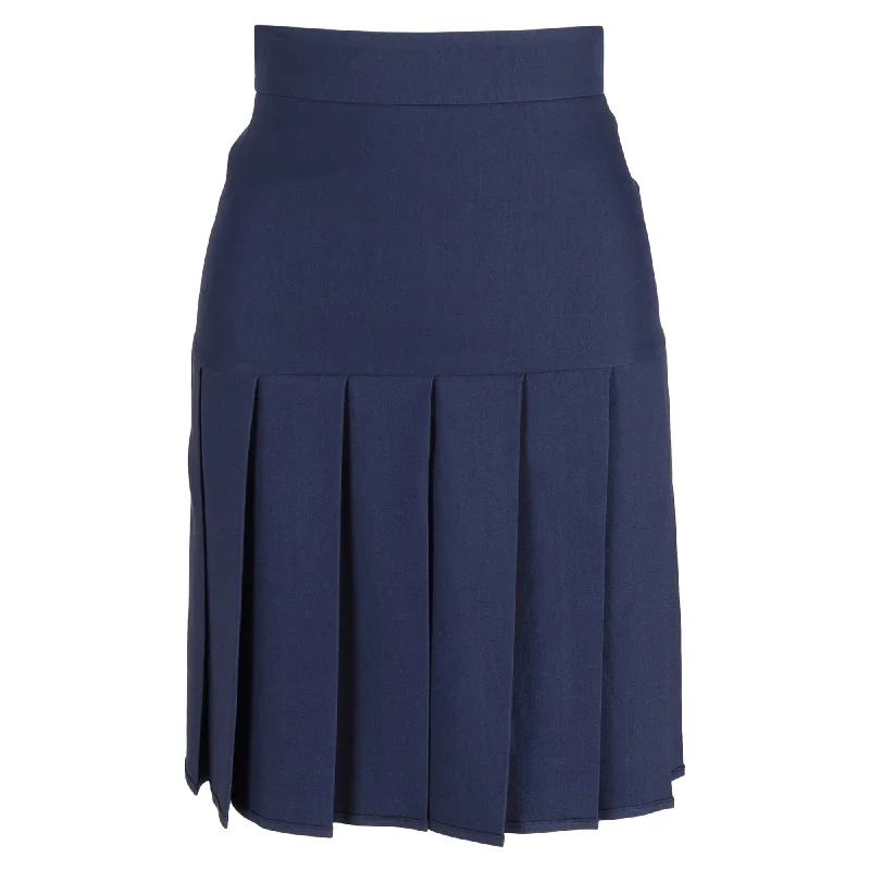 Fashion Forward Gucci Mini High-Rise Pleated Skirt inn Navy Blue Viscose