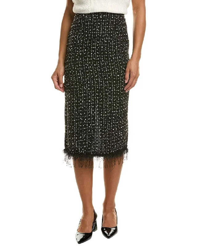 Dive Into Trendy Styles HL Affair Tweed Midi Skirt