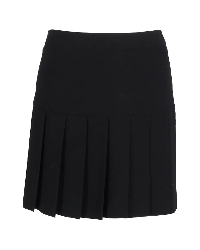 Style Breakthroughs Joseph Pleated Mini Skirt in Black Polyester