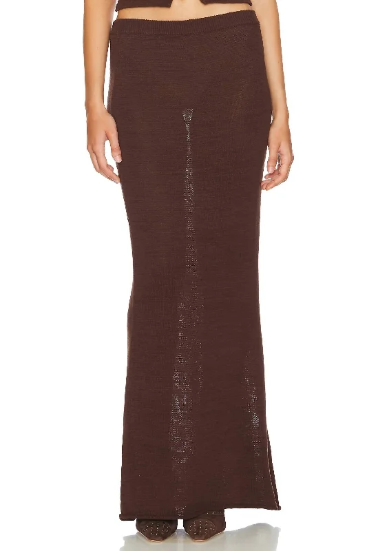 Stupidly Low Prices Kora Knit Maxi Skirt In Coconut