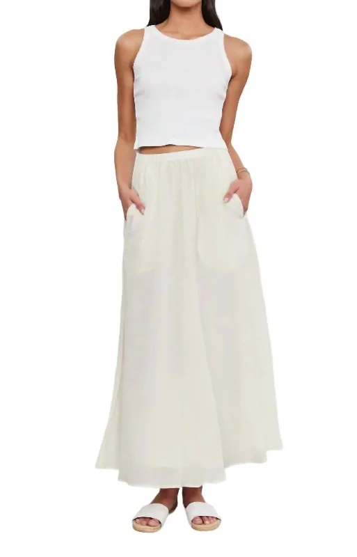 Huge Price Cut Mariela Skirt In Vanilla