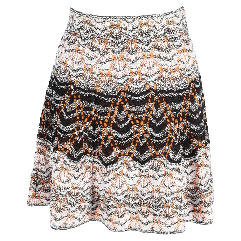 Best Sellers Missoni Knit A-Line Mini Skirt in Multicolor Acetate