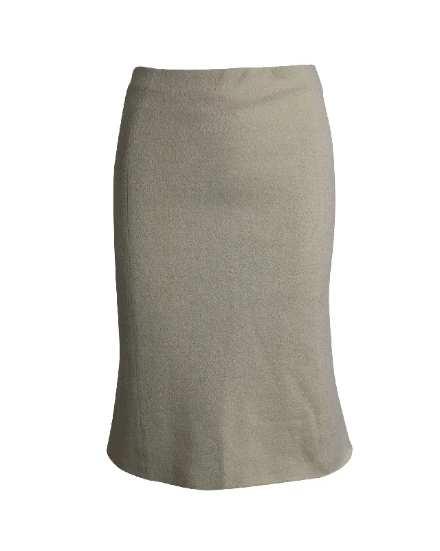 Trend Setting Wardrobe Moschino Pencil Skirt in Cream Wool