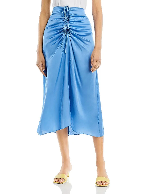 Your Timeless Wardrobe Awaits Natasha Womens Front-Tie Long Midi Skirt