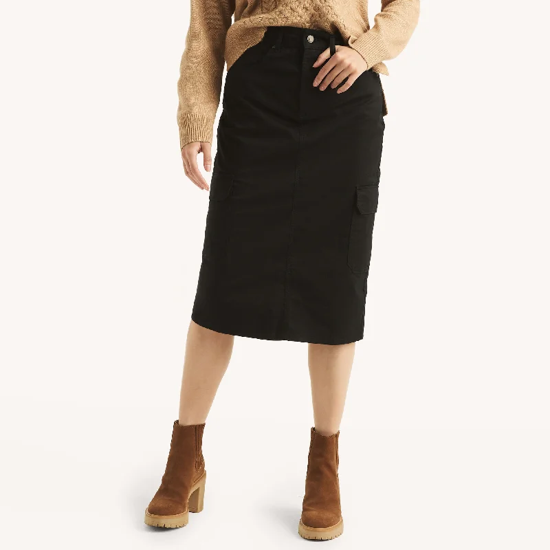 Trendy Threads Nautica Womens Midi Cargo Skirt