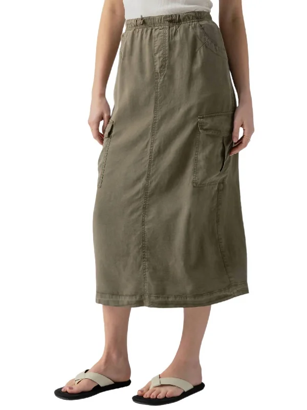 Unleash Your Fashion Parachute Skirt In Burnt Olive