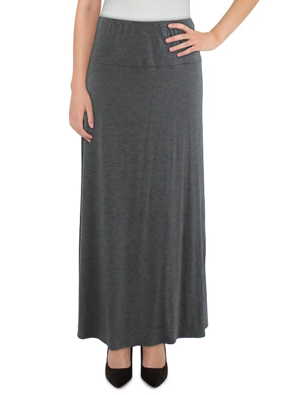 Flash Sale, Don't Miss Plus Womens Heathered Long Maxi Skirt