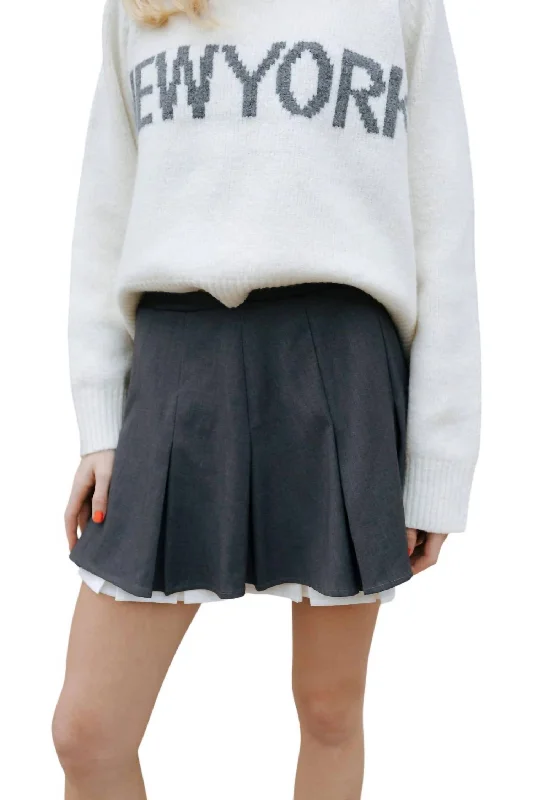 The Latest Fashion Trends Preppy Pleat Skirt In Black