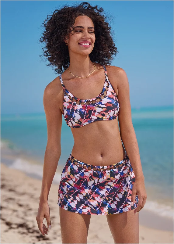 Gift Ideas Ring Trim Swim Skirt - Island Escape