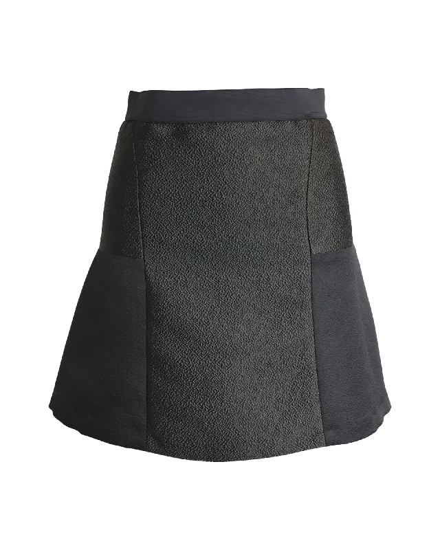 Fashion Forward, Function First Sandro Paris Flared Skirt in Black Polyester