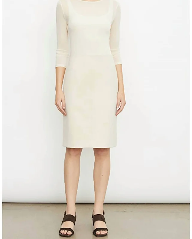 Break Fashion Norms Seamed Front Pencil Skirt In Pale Fawn