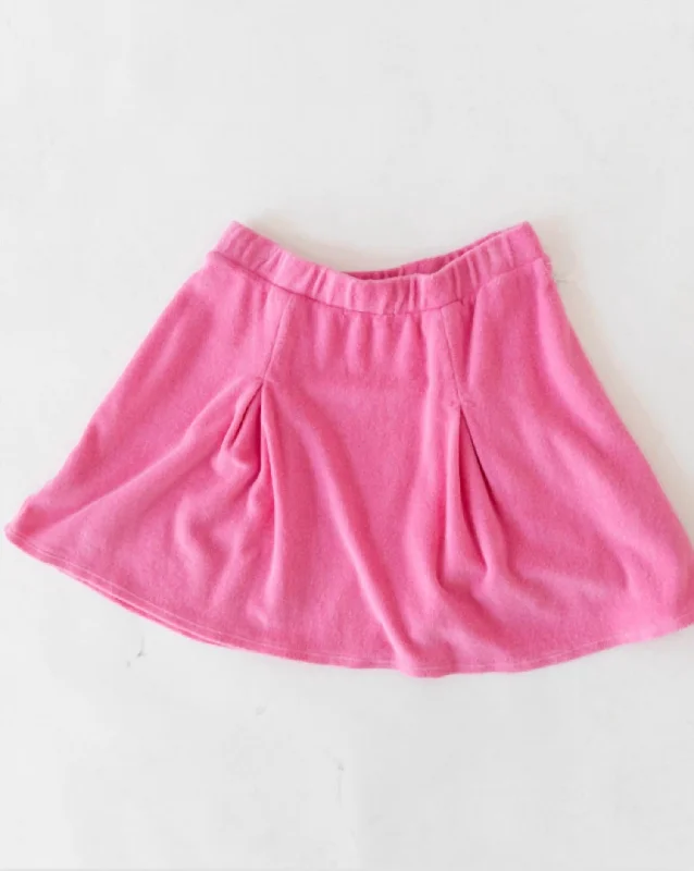 Trend Forward Threads For Her Terry Cloth Tennis Skirt In Cotton Candy