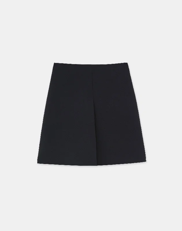 Daily Essentials Wool-Silk Crepe Mini Skirt