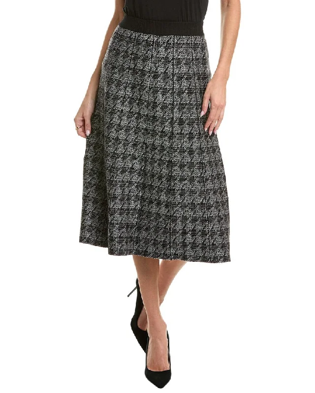 Style Versatile Women's Collection YAL New York Knit Houndstooth A-Line Skirt