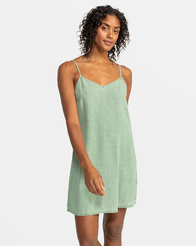 Hot Picks Shine A Light Mini Dress - Oil Green