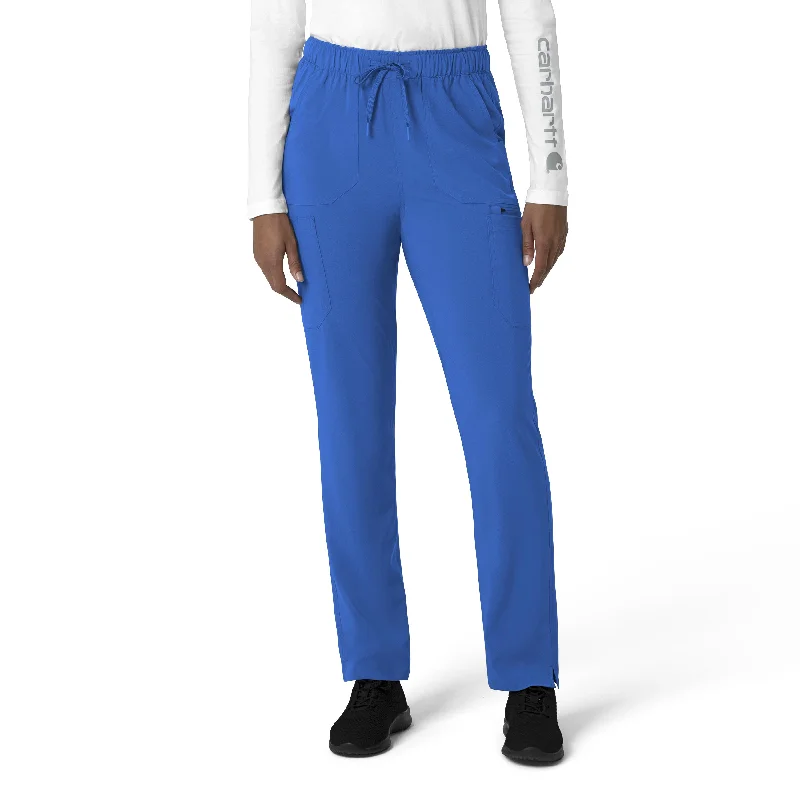 Feminine Grace Carhartt Force Cross-Flex Women's Straight Leg Cargo Scrub Pant - Royal