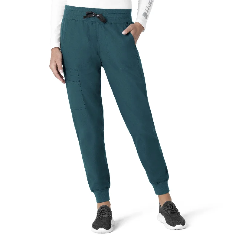 Final Clearance Carhartt Force Essentials Women's Jogger Scrub Pant - Caribbean Blue