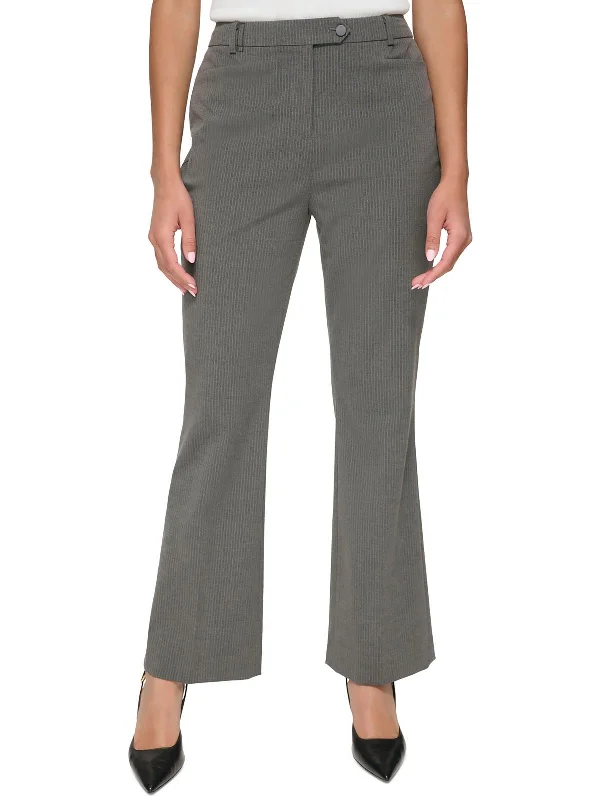 Clearance Sale, All Cheap Petites Womens Mid-Rise Flare Leg Trouser Pants