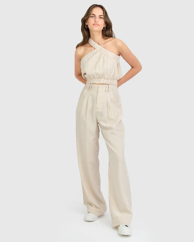 Minimalist Office - Ready Style State of Play Wide Leg Pant - Sand