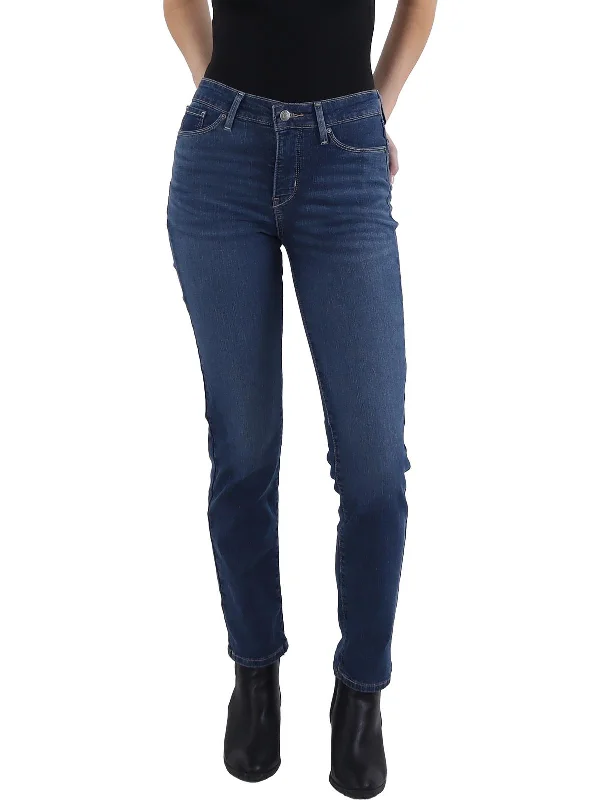 Winter Warm - Up Sale Womens Straight Leg Dark Wash Straight Leg Jeans